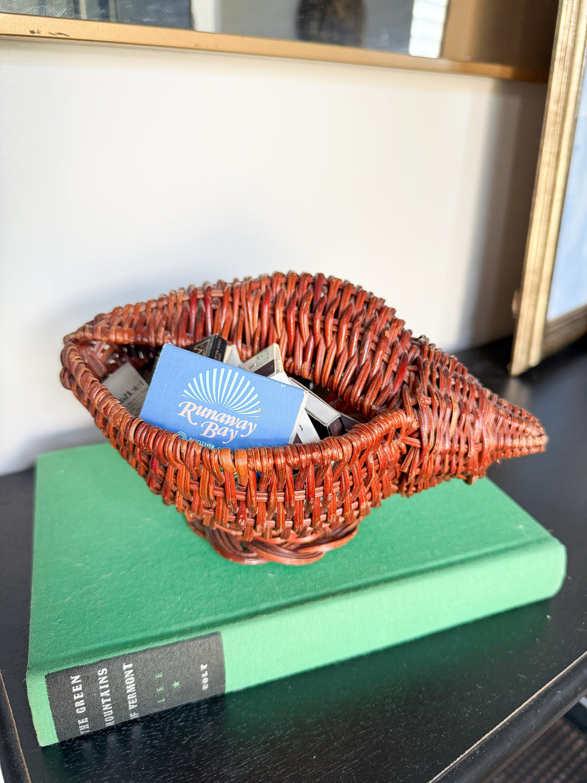 Vintage Wicker Seashell Basket